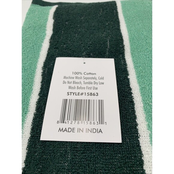 ONE Large Beach Resort Pool Towels in multi Stripe towel 30 x 60 100% COTTON NEW - Picture 4 of 4